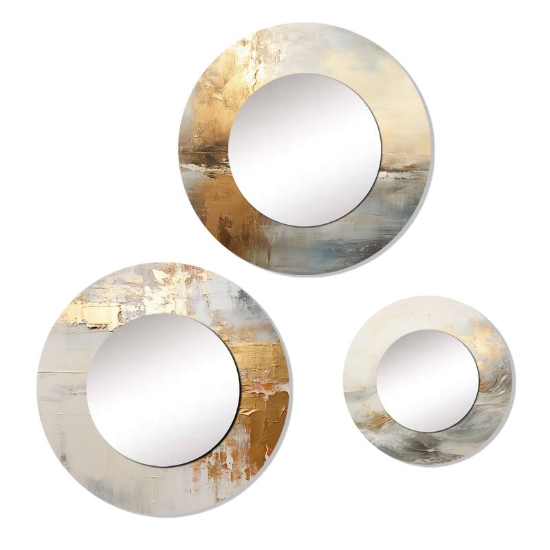 Designart "Navy Blue And Gold Poppy Flowers I" Floral & Botanical